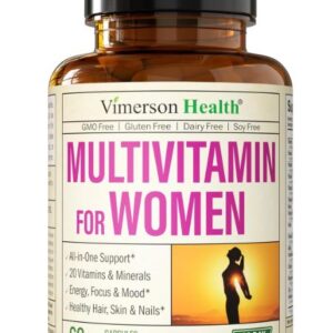 Multivitamin for Women – Essential Womens Multivitamins & Multiminerals 60 Capsules with Vitamin B12, A, D, C, Zinc, Magnesium & More for Total Body Wellness – 20+ Key Nutrients & Vitamins for Women